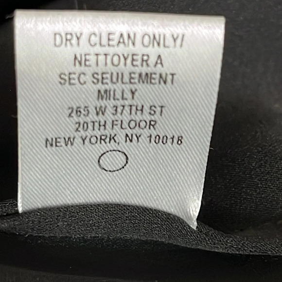 Milly Stretch Silk Butterfly Sleeve V Neck Blouse in Black - Size 6 - Picture 8 of 8